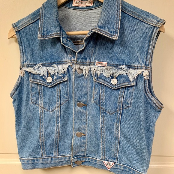 guess jeans vest